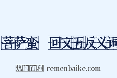 菩萨蛮·回文五反义词是什么意思的图片